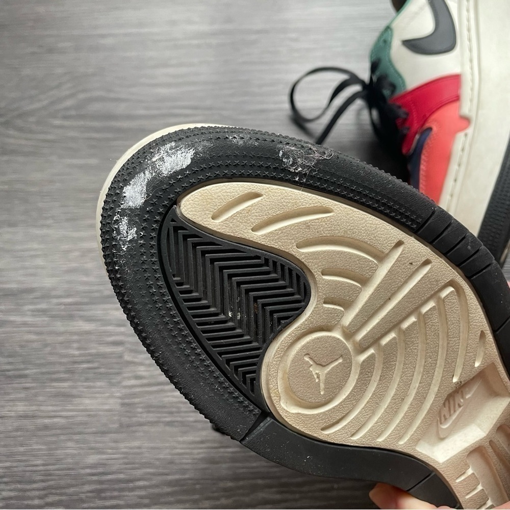 Air Jordan 1 Elevate Low 'Multi-Color' Platform White Red Blue Green 8.5W 7M 7Y - Picture 9 of 10